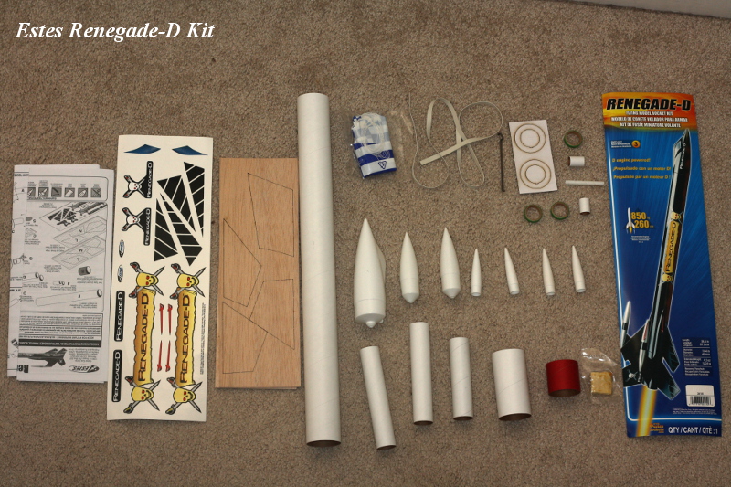 Unpacking Estes Renegade-D kit Unpacking Estes Renegade-D kit
